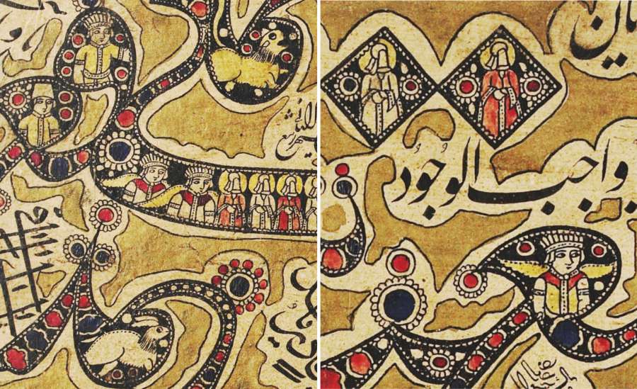 لوگوتایپ فارسی - نمای نزدیک از تابلو خط گلزار اثر حسن زرین قلم